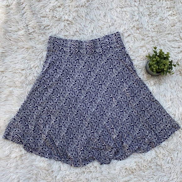 Loft Pull On Circle Skirt 💗 Purple & Ivory - Picture 9 of 12